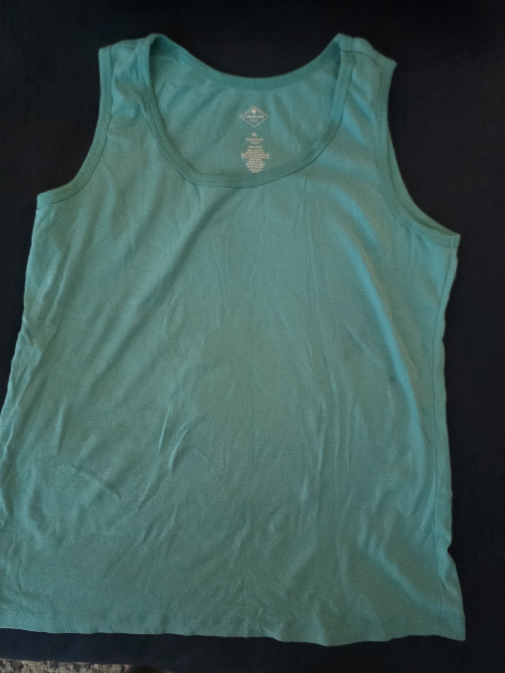 St. John's Bay Teal Scoop Neck Tank Top